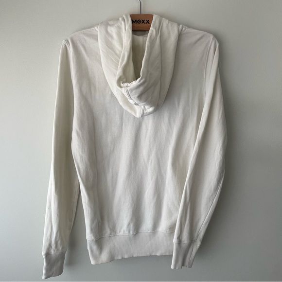 GAP Logo Hoodie 100% Cotton White Womens Size Small - Picture 3 of 7